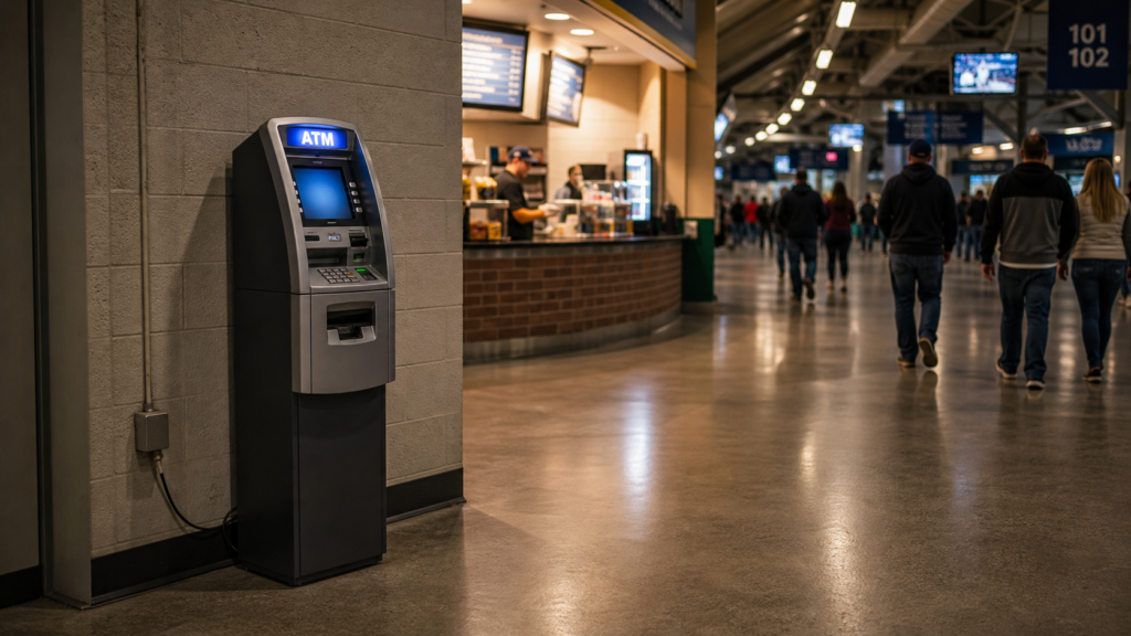 atm inside stadium